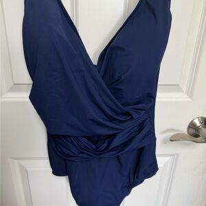 Lands' End Women's Navy One Piece Swimsuit